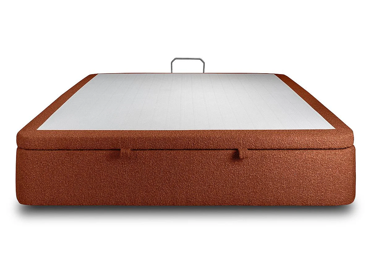Sommier Coffre Bouclette Terracotta 140x190 H39cm