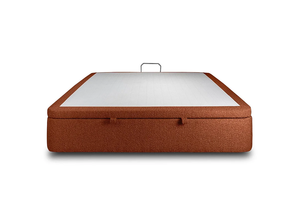 Sommier Coffre Bouclette Terracotta 200x200 H39cm