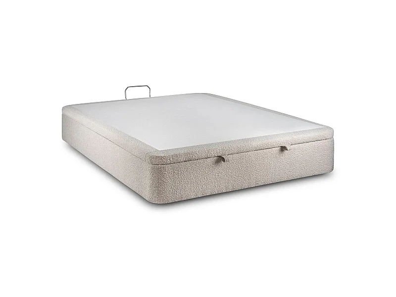 Sommier Coffre Bouclette Beige 160x200 H39cm