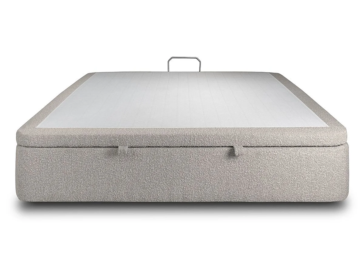 Sommier Coffre Bouclette Gris 160x200 H39cm