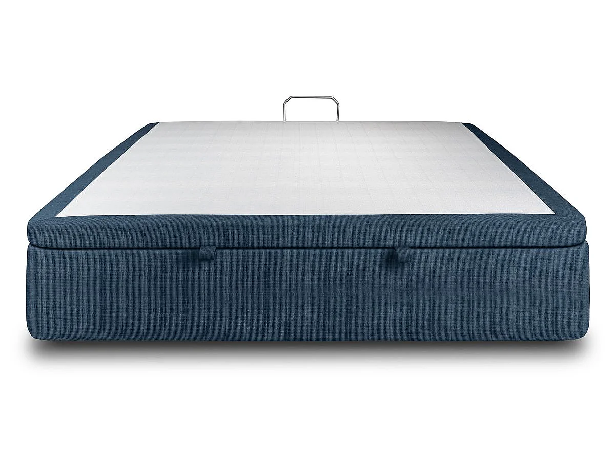Sommier Coffre Tissu Bleu 160x200 H39cm