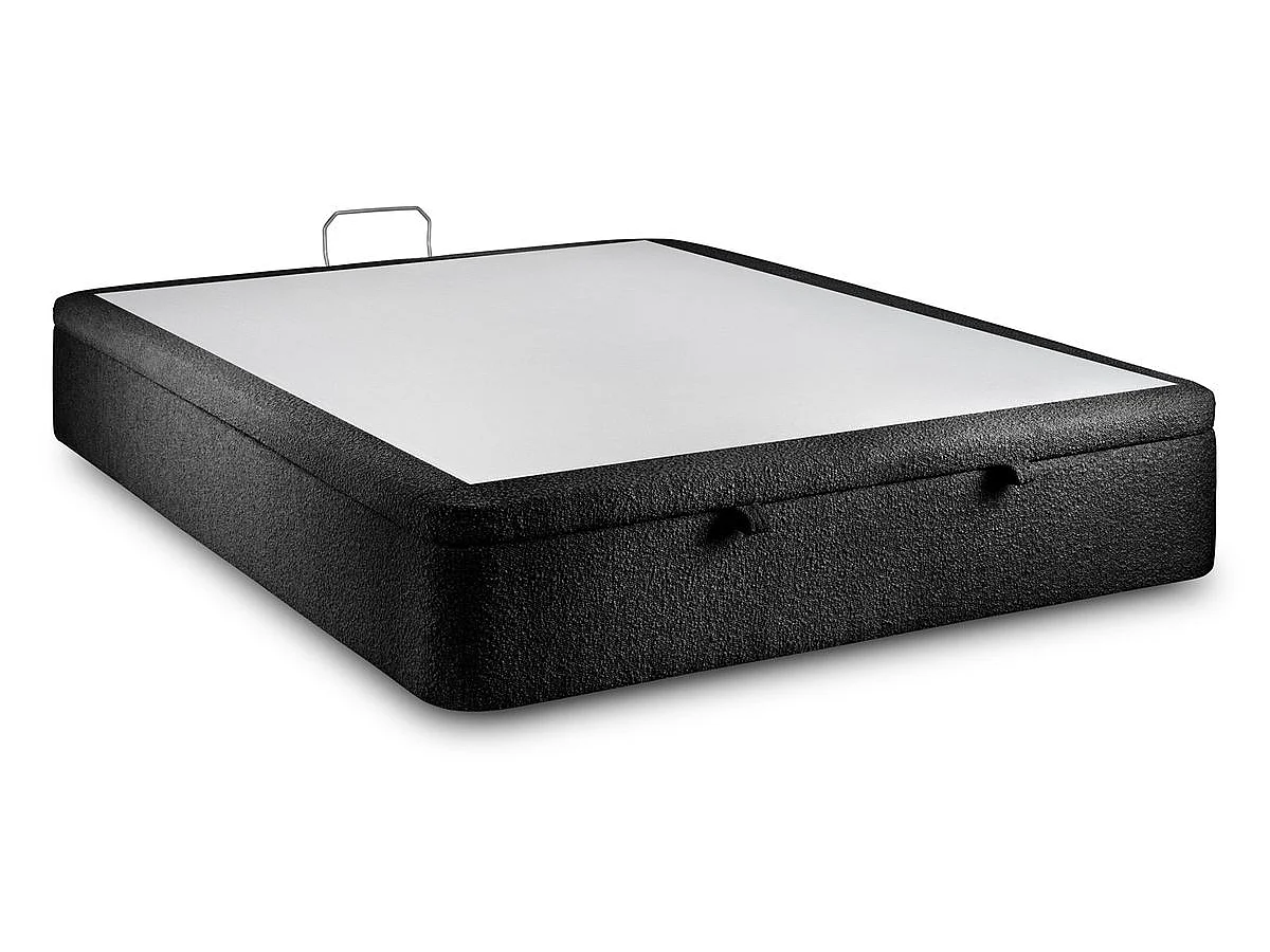 Sommier Coffre Bouclette Noir 140x200 H39cm