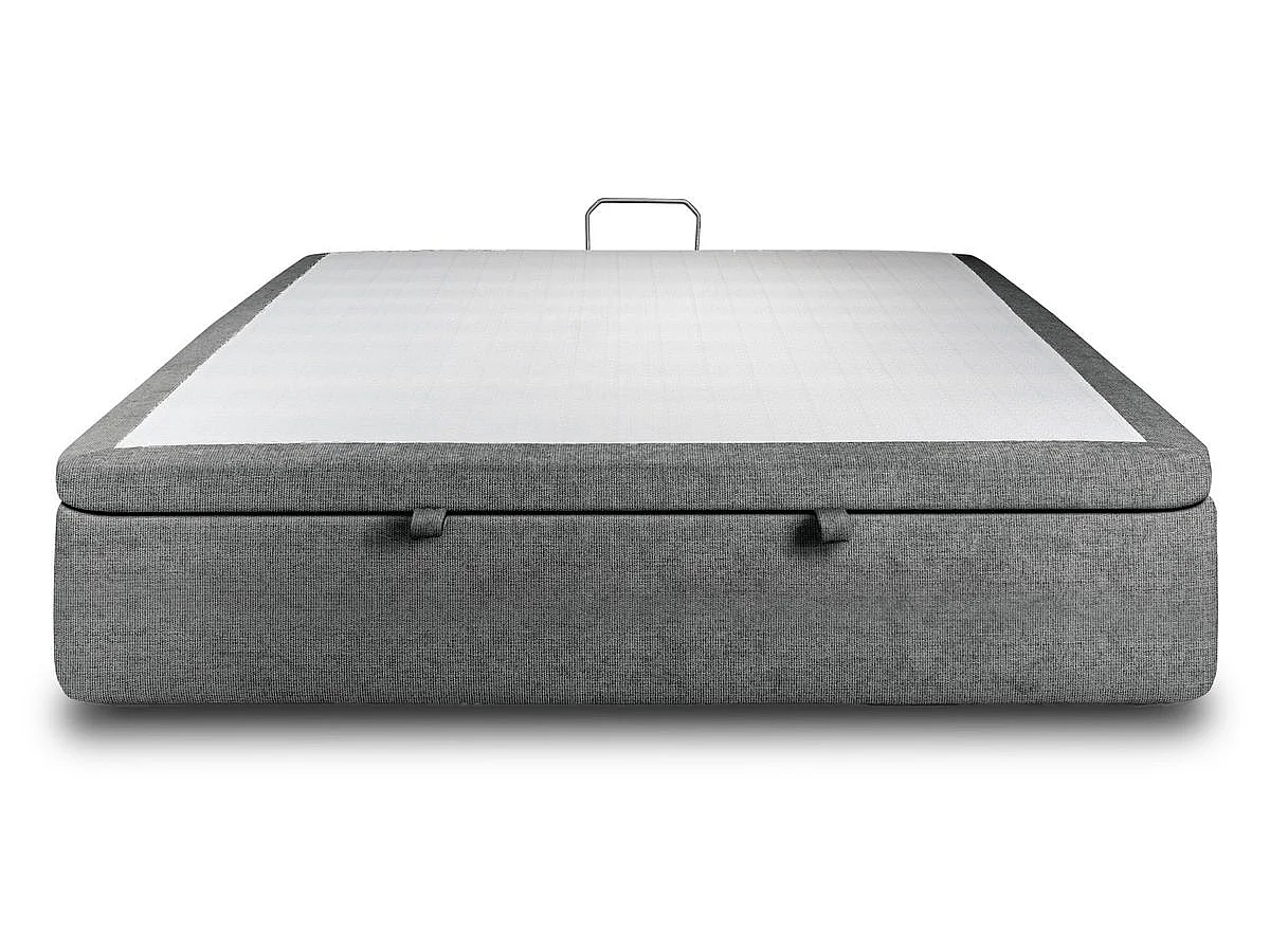 Sommier Coffre Tissu Gris anthracite 140x190 H39cm