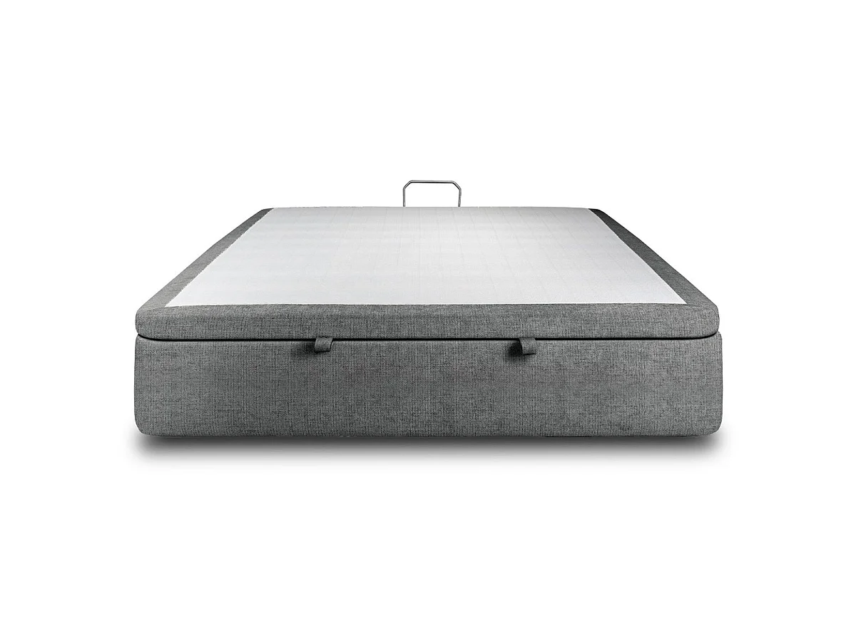 Sommier Coffre Tissu Gris anthracite 160x200 H39cm