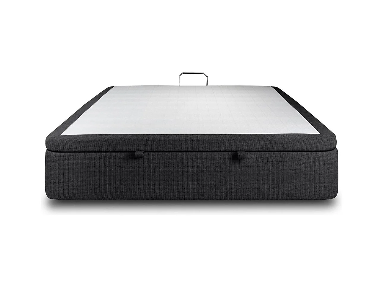 Sommier Coffre Tissu Noir 140x200 H39cm