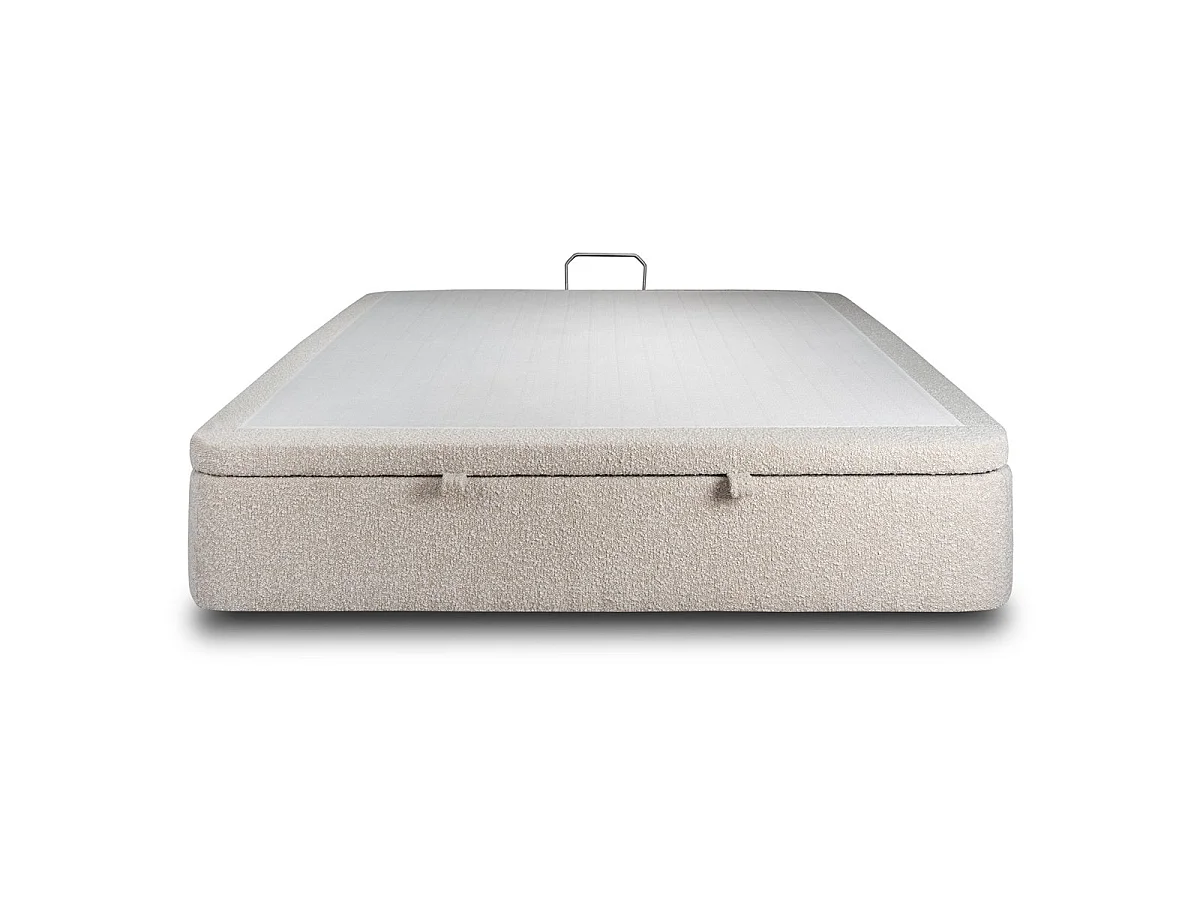 Sommier Coffre Bouclette Beige 200x200 H39cm
