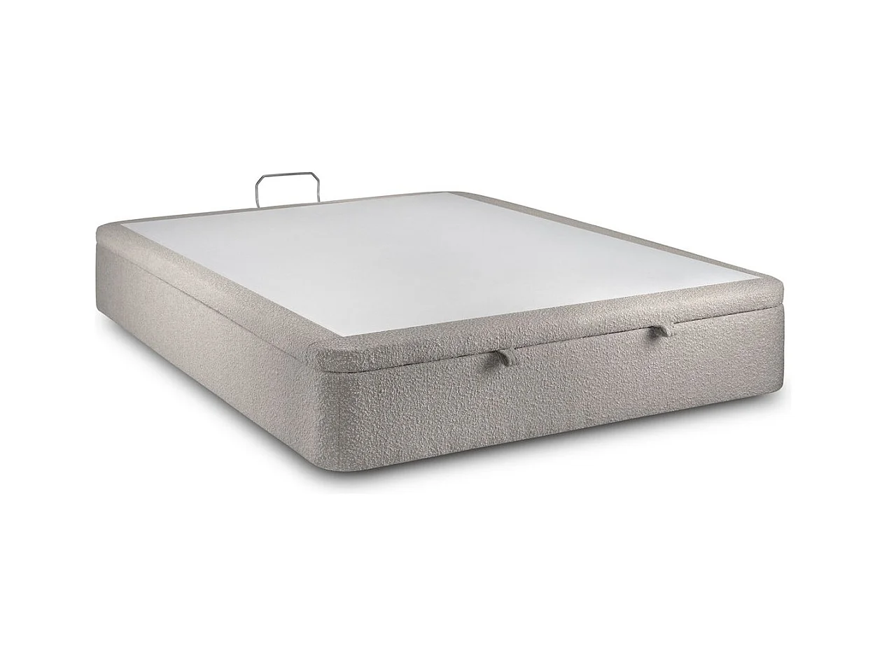 Sommier Coffre Bouclette Gris 140x200 H39cm