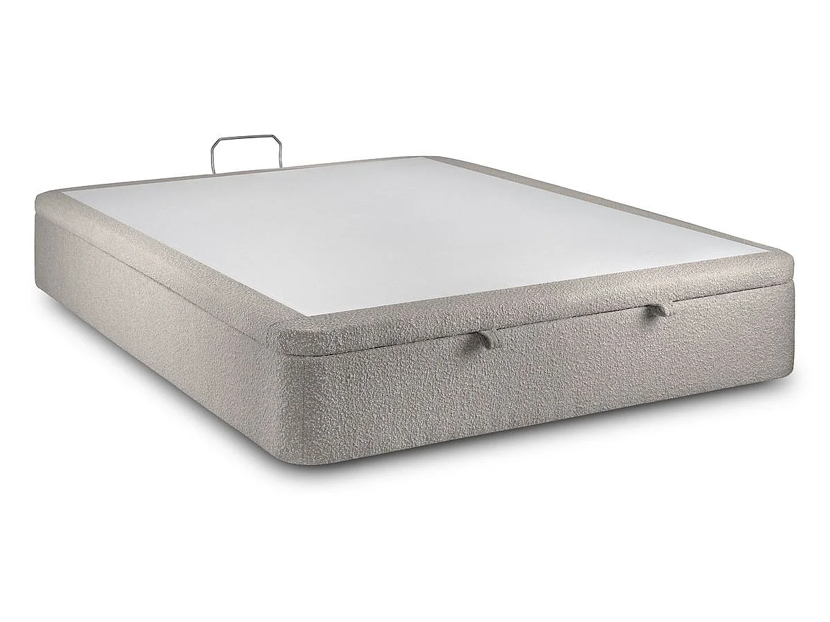 Sommier Coffre Bouclette Gris 140x200 H39cm