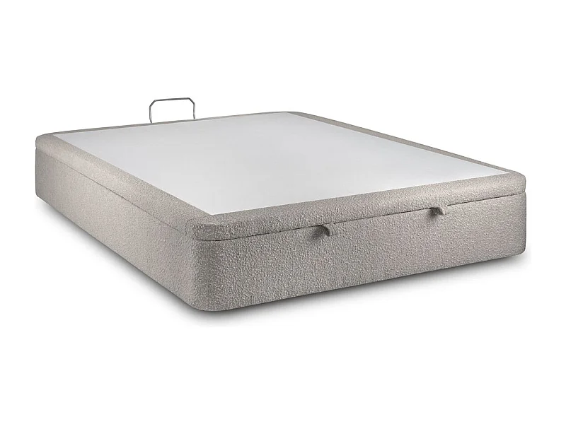 Sommier Coffre Bouclette Gris 200x200 H39cm