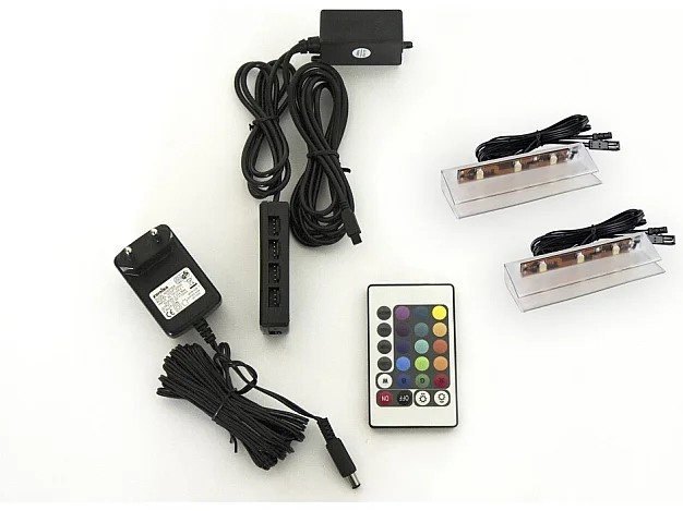 Badezimmermöbel-Set weiß, Kollektion OWL, Hochschrank, Waschbeckenunterschrank 60 cm, Spiegel, Siphon und LEDs