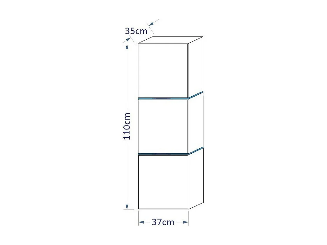 Conjunto de muebles de baño blanco colección OWL. 2 columnas, mueble bajo lavabo, lavabo de 80 cm, espejo, sifón y leds.