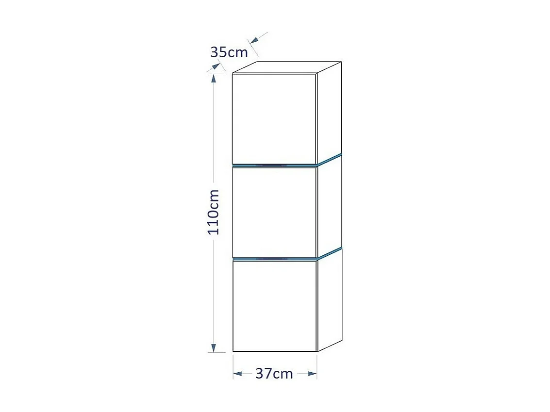 Ensemble meubles de salle de bain blanc collection OWL. 2 Colonnes, meuble sous vasque, vasque 80cm, miroir, siphon et leds.
