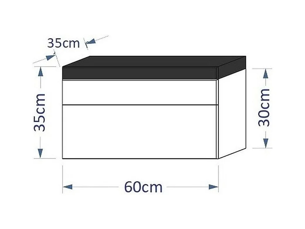 Ensemble meubles de salle de bain noir collection RAVEN. 2 colonnes, meuble sous vasque, vasque 60cm, miroir, siphon et leds