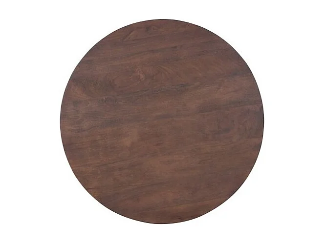 Table ronde FRANCHIA – Bois exotique brun diamètre 130 cm