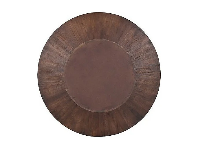 Table ronde FRANCHIA – Bois exotique brun diamètre 130 cm