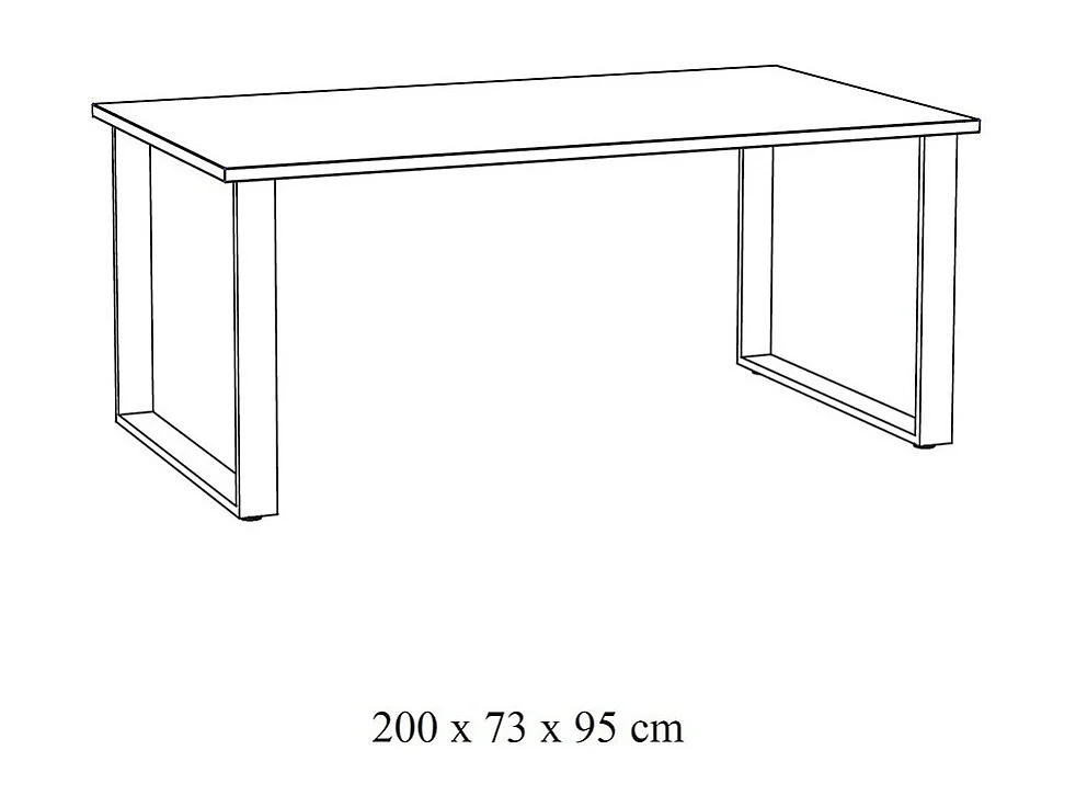 Table à manger NEWTON – 10 personnes – Chêne clair et pieds métal – Design contemporain