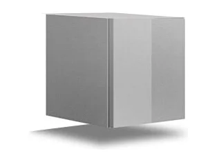 Conjunto de móveis de sala de estar suspensos branco e preto coleção CEPTO XV. 249cm, 8 móveis, leds.