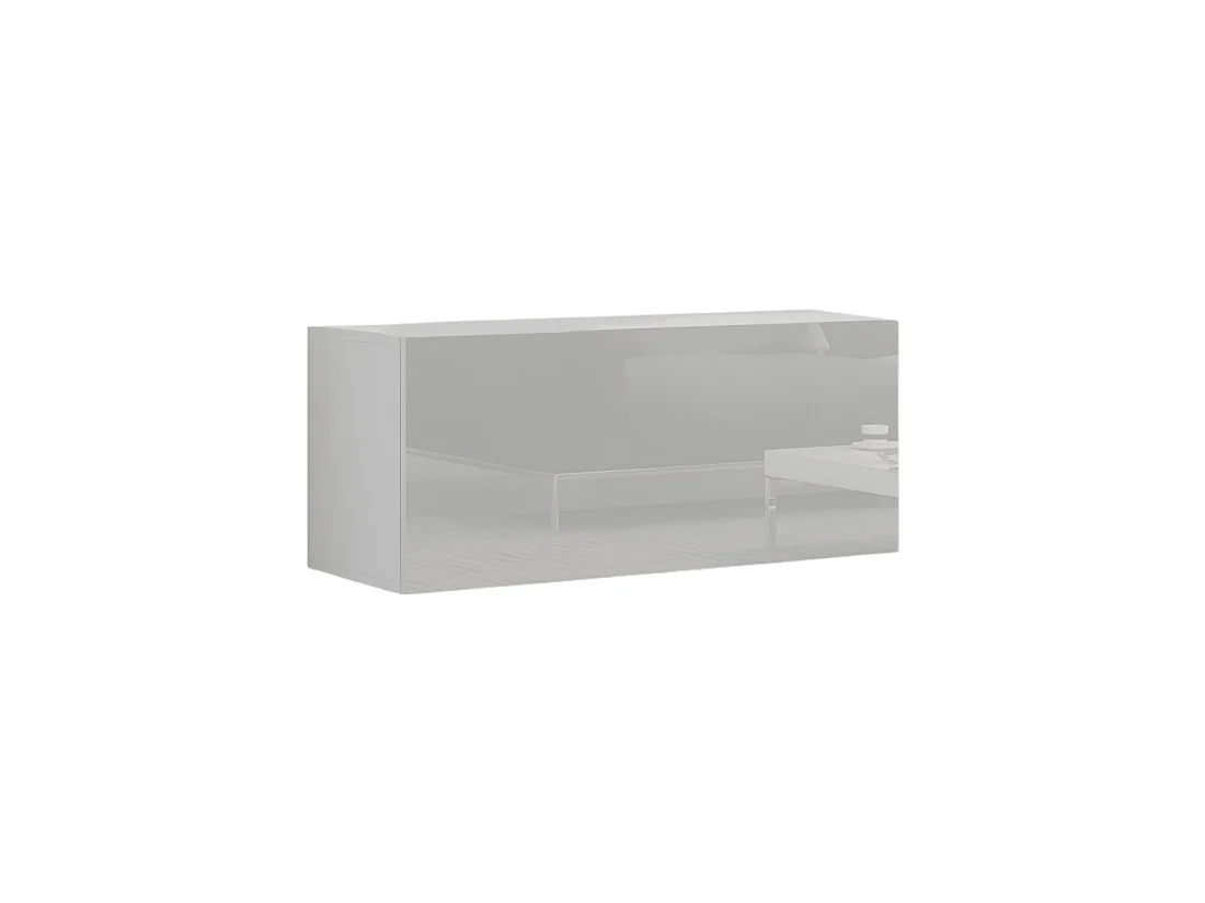 Conjunto de muebles de salón blancos suspendidos colección CEPTO XVI 249cm, 8 muebles, modulares.