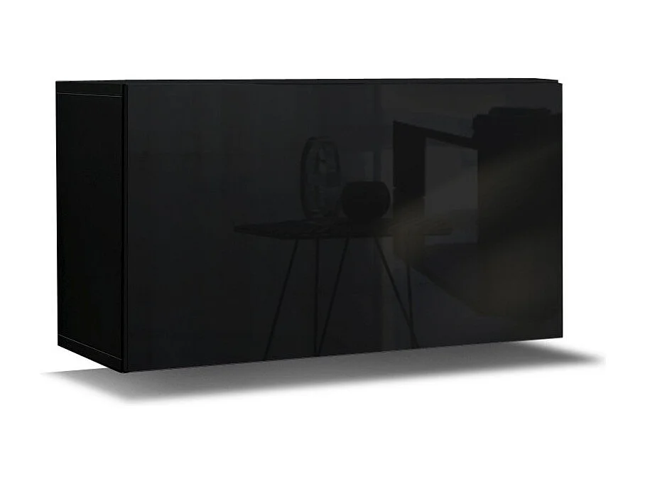 Woonkamerset wit en zwart zwevend, collectie CEPTO VII 249cm, 8 deuren, modulair.