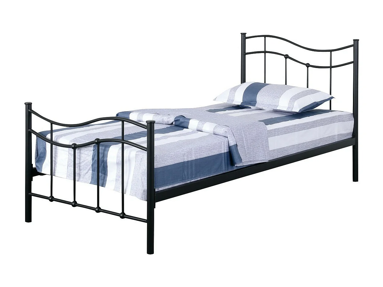 Letto ODETTE – 90x190 cm – Struttura in metallo – Rete inclusa – Stile autentico