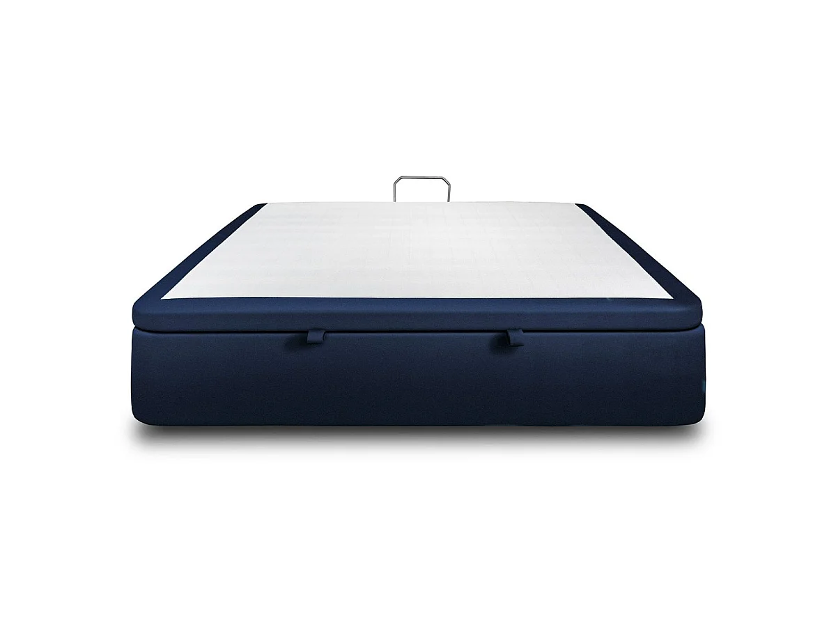 Sommier Coffre Velours Bleu 140x190 H39cm