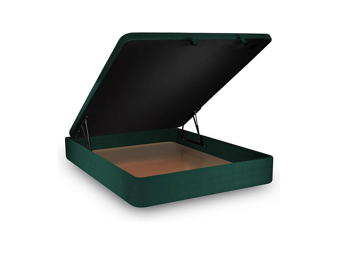 Sommier Coffre Velours Vert 160x200 H39cm