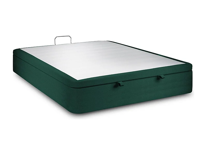 Sommier Coffre Velours Vert 160x200 H39cm