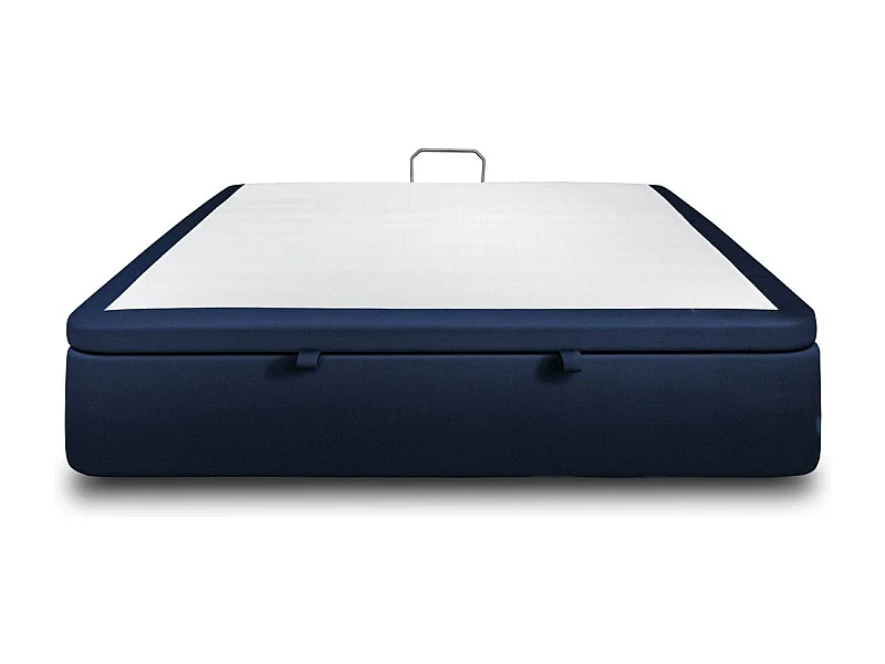 Sommier Coffre Velours Bleu 160x200 H39cm