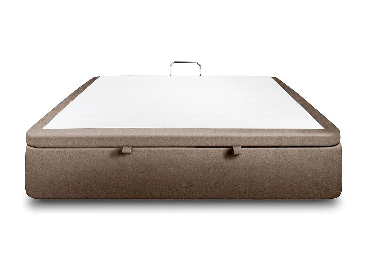 Sommier Coffre Velours Taupe 160x200 H39cm