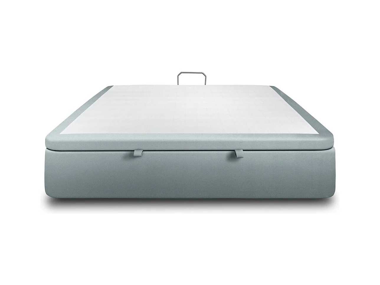 Sommier Coffre Velours Gris bleuté 160x200 H39cm