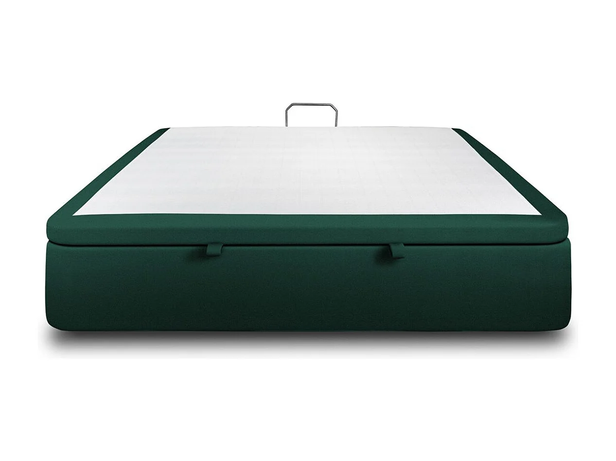Sommier Coffre Velours Vert 180x200 H39cm