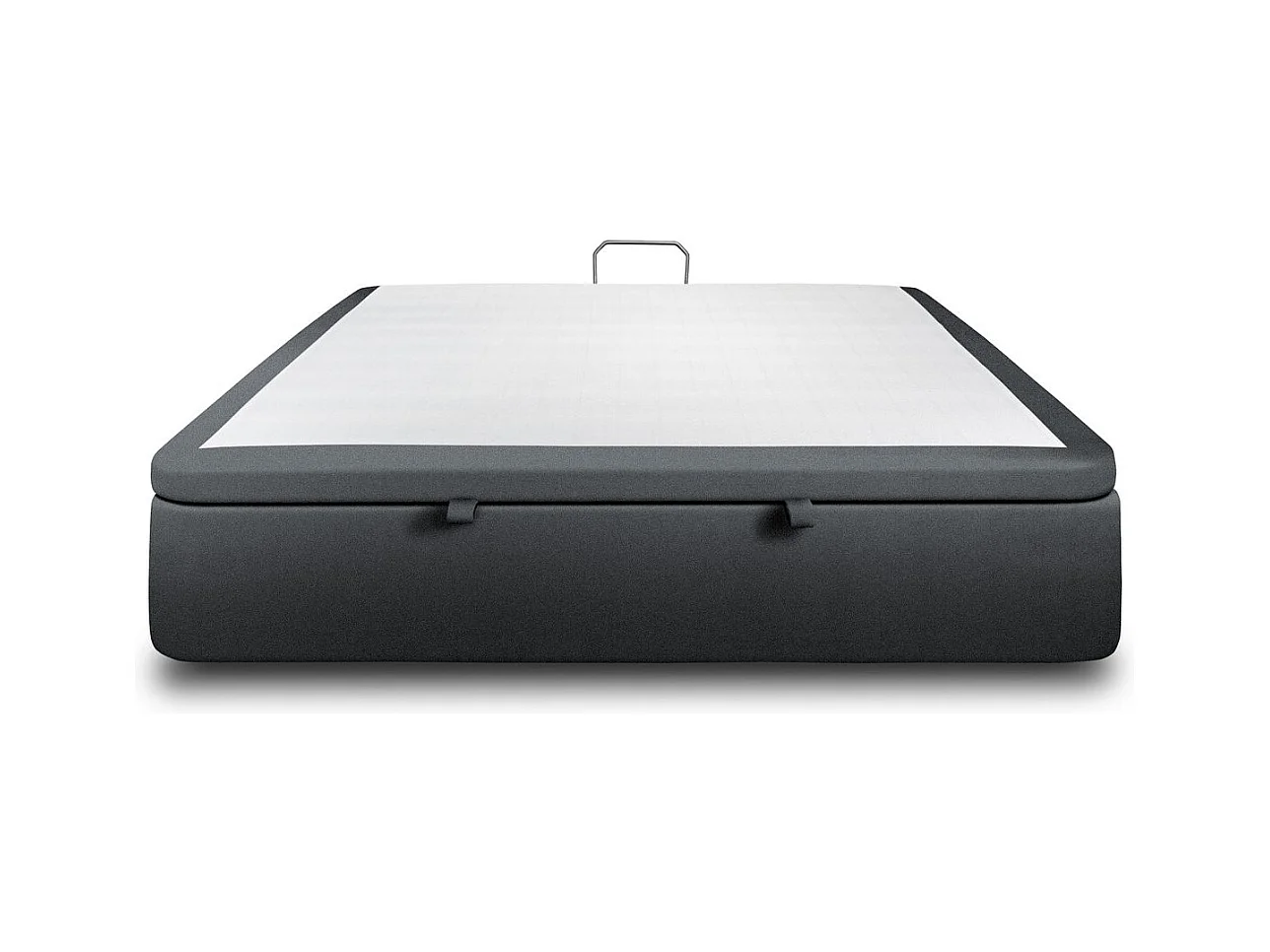 Sommier Coffre Velours Gris anthracite 140x200 H39cm