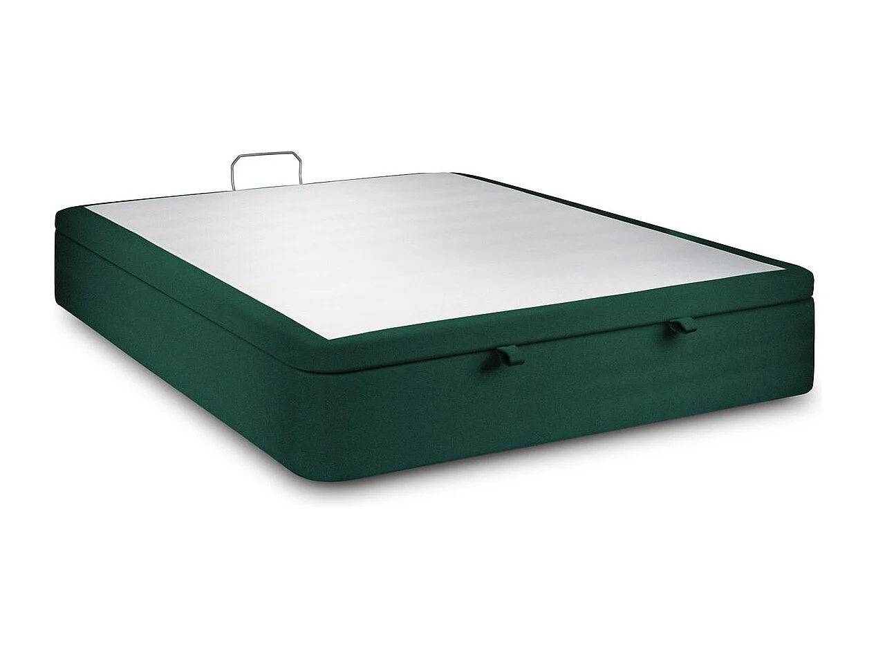 Sommier Coffre Velours Vert 140x190 H39cm