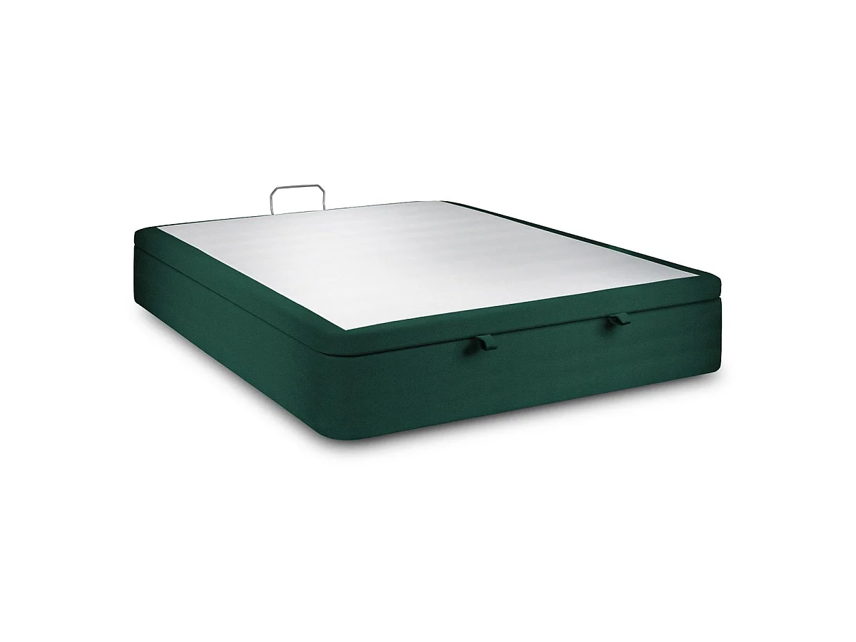 Sommier Coffre Velours Vert 140x190 H39cm