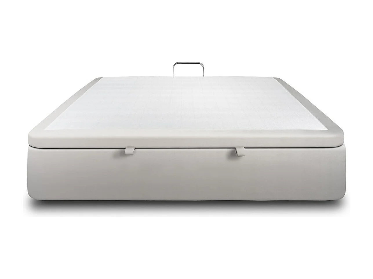 Sommier Coffre Velours Gris clair 200x200 H39cm