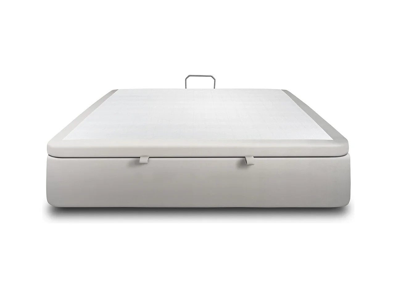 Sommier Coffre Velours Gris clair 200x200 H39cm