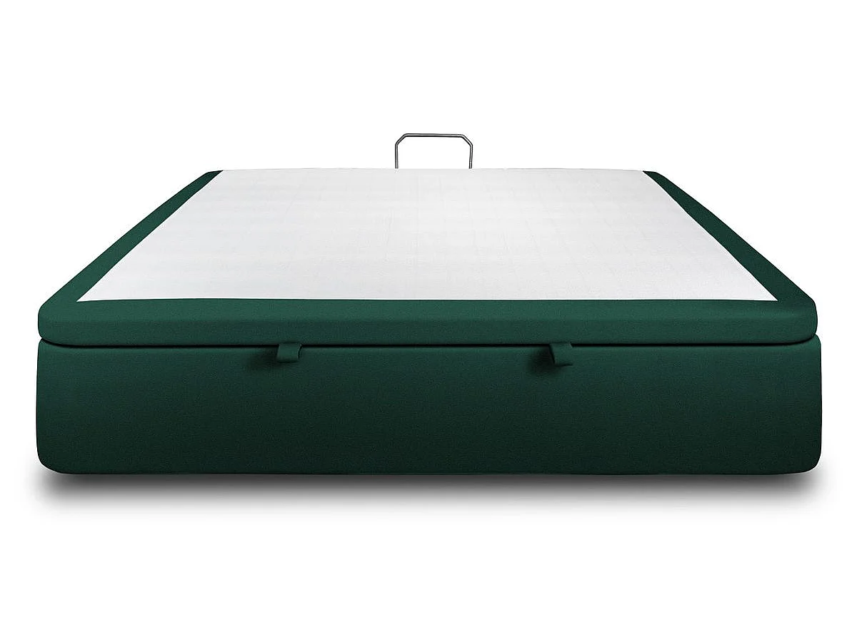 Sommier Coffre Velours Vert 140x200 H39cm