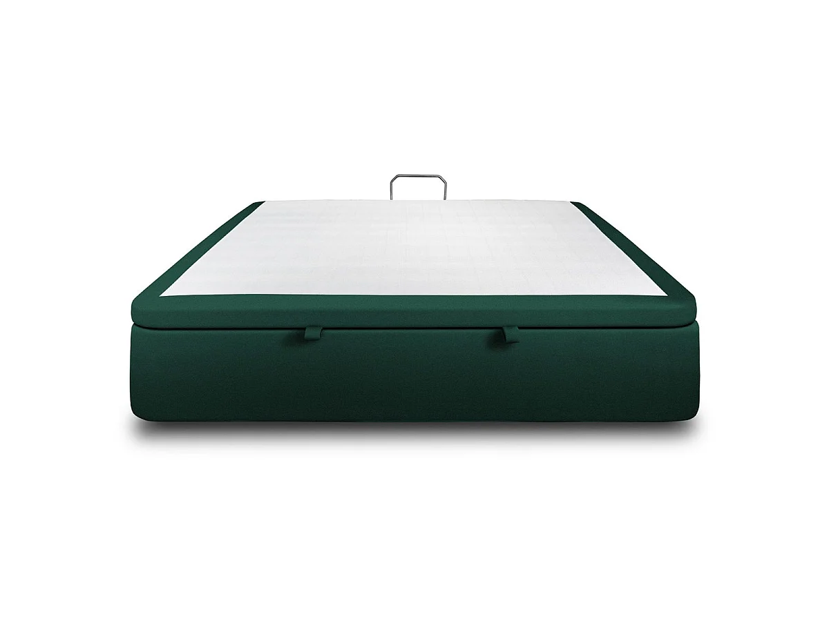 Sommier Coffre Velours Vert 140x200 H39cm