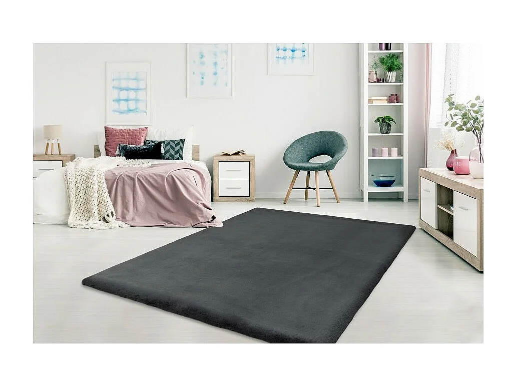 Tapijt 230x160cm, design H008N in grafietkleur - Comfort en elegantie voor uw interieur
