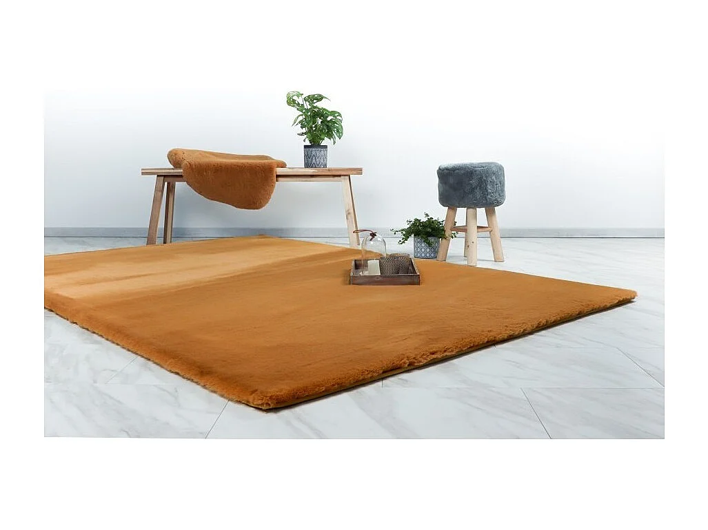 Teppich 290x200cm, Design H008N in Bernsteinfarben - Komfort und Eleganz für Ihr Interieur