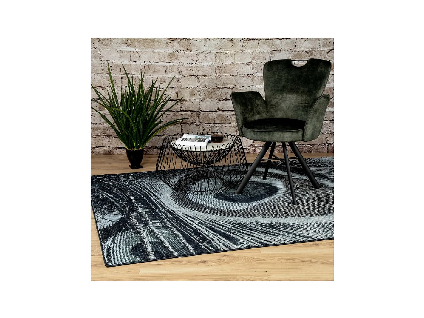 Tapijt 170x120cm, design G108A in petrolblauw - Comfort en elegantie voor uw interieur