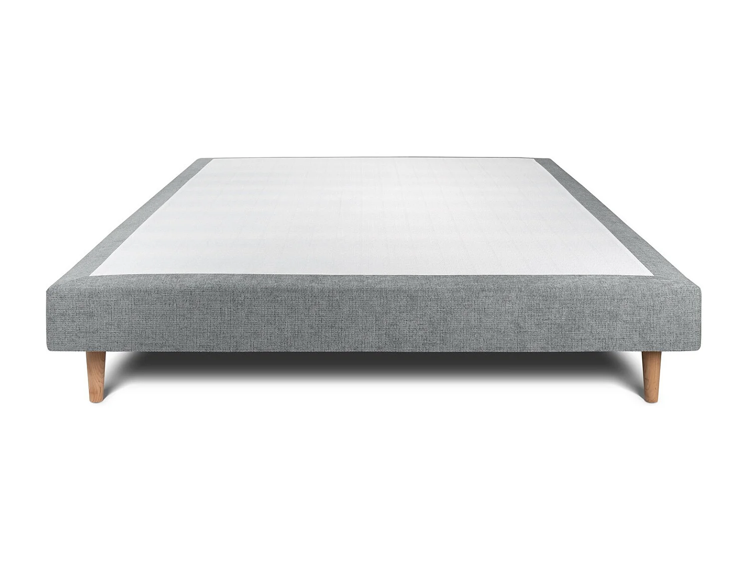 Sommier Tapissier Tissu Gris anthracite 150x200 H29cm