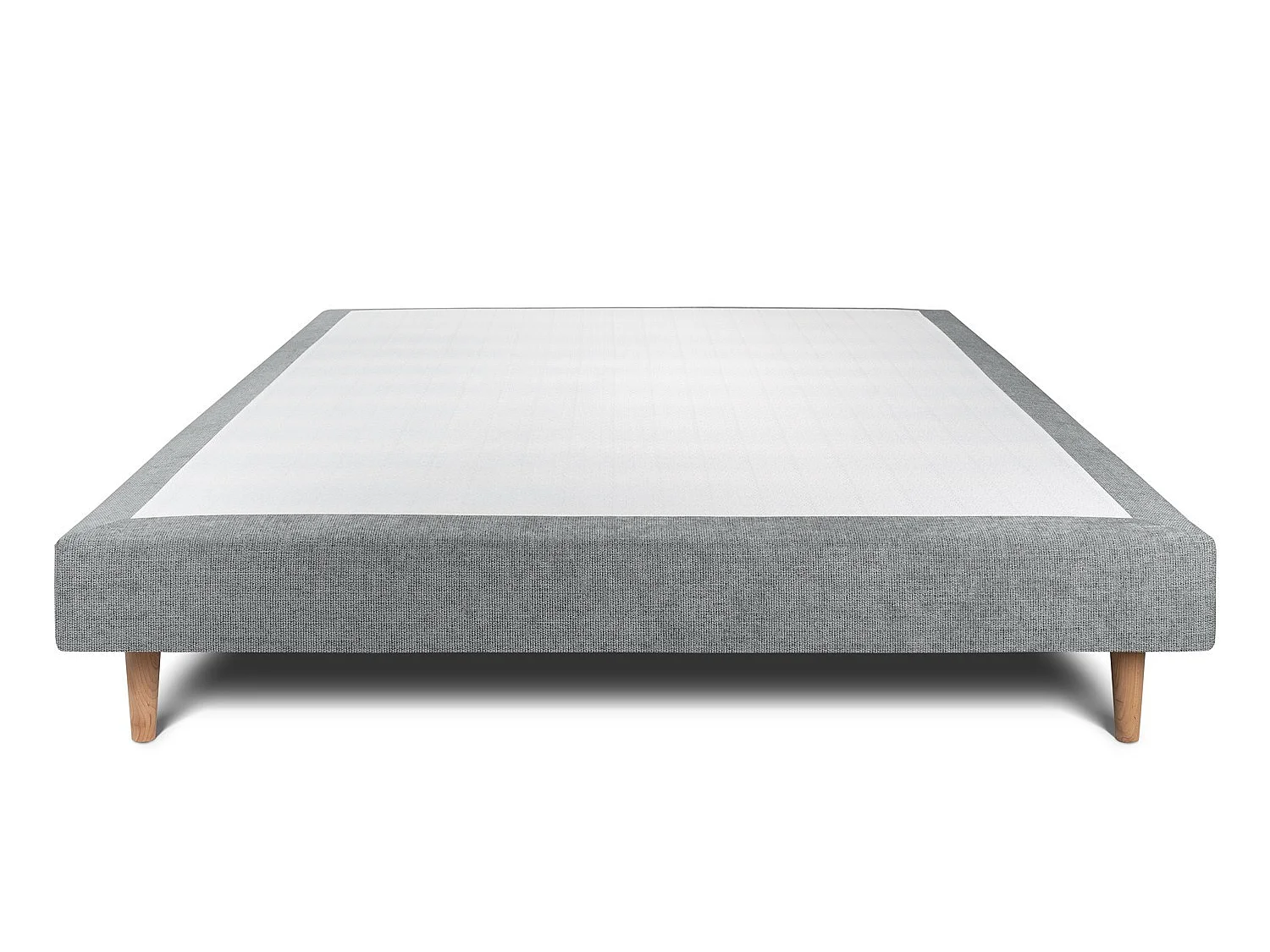 Sommier Tapissier Tissu Gris anthracite 150x190 H29cm