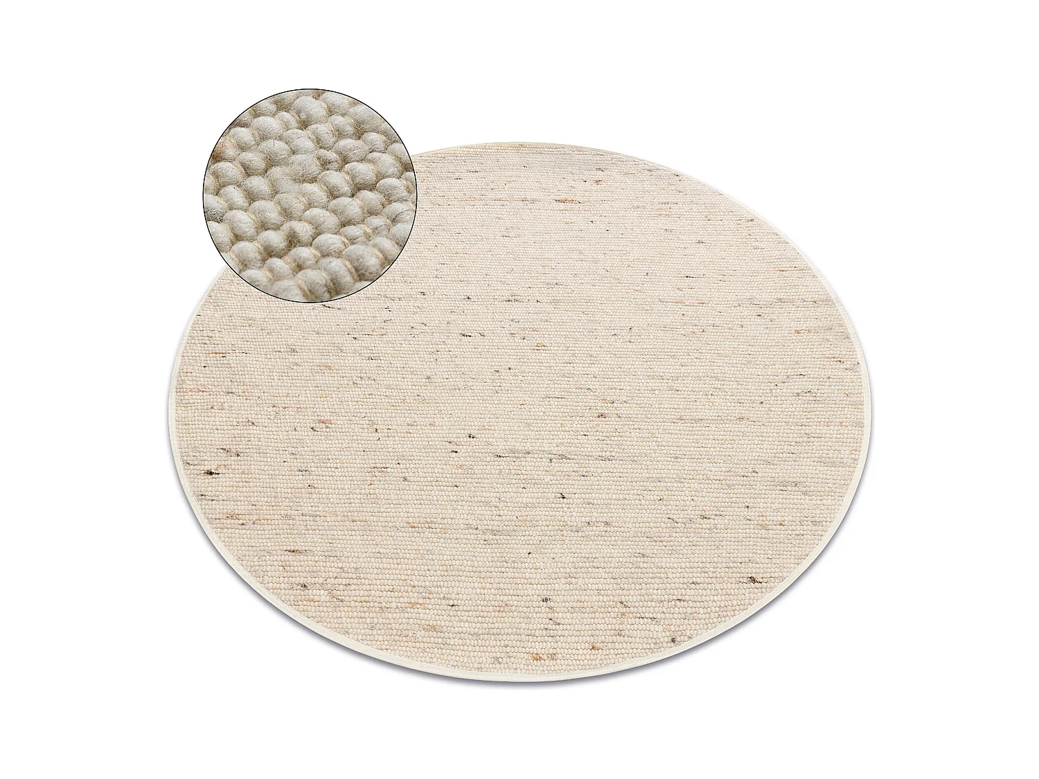 NEPAL 2100 cirkel beige tapijt - wollen, dubbelzijdig, natuurlijk cercle 160 cm