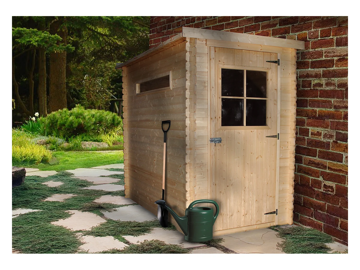 Casa de almacenamiento jardín 144x239x198 cm/2.63m2 - TIMBELA M306