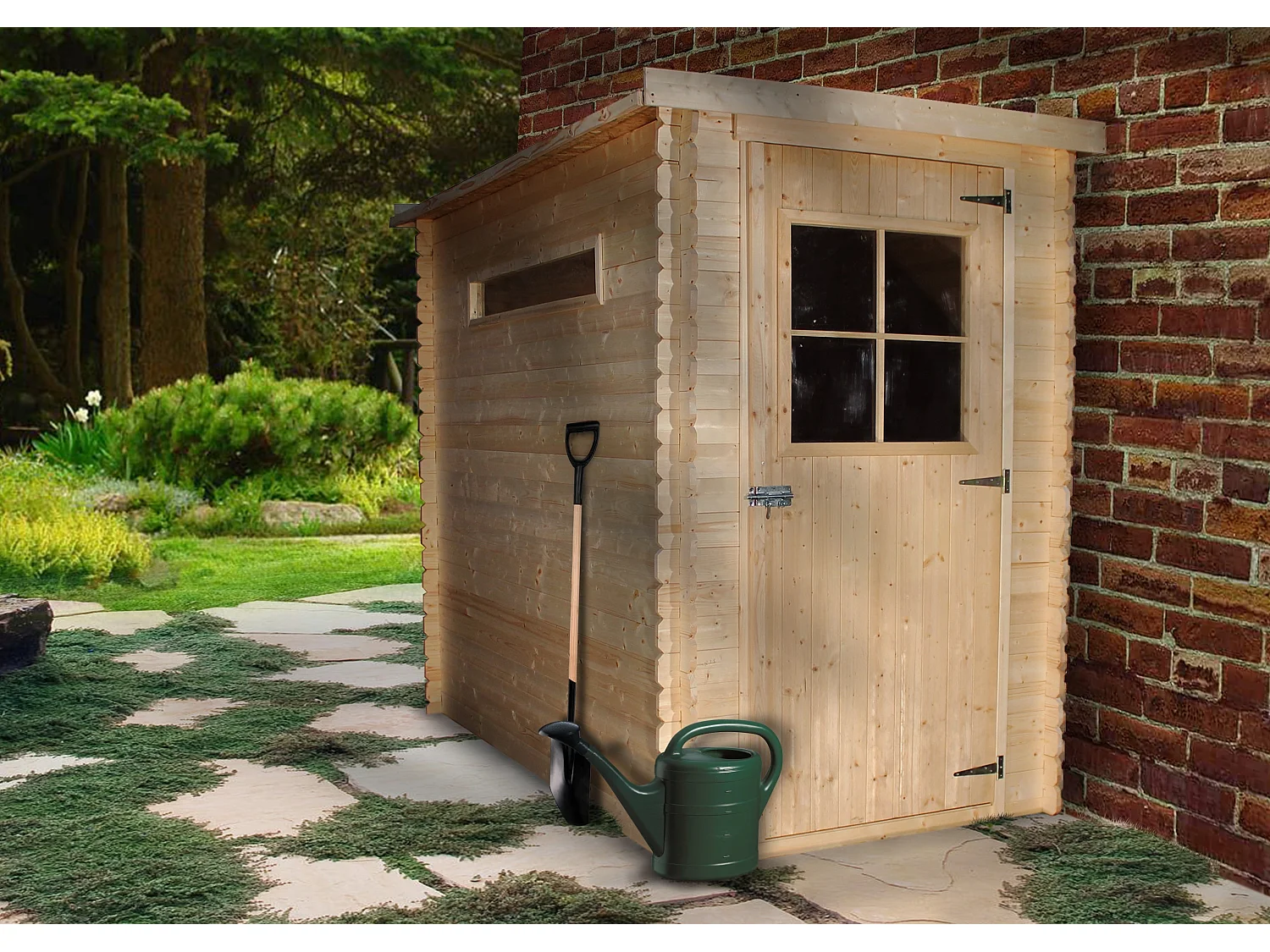 Abri de jardin en bois - l239xL144xH198 cm/2.63 m2 - TIMBELA M306