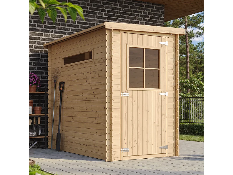Timbela M306 - Houten tuinschuurtje 2.63 m2 - werkplaats voor gereedschaps- en fietsenstalling