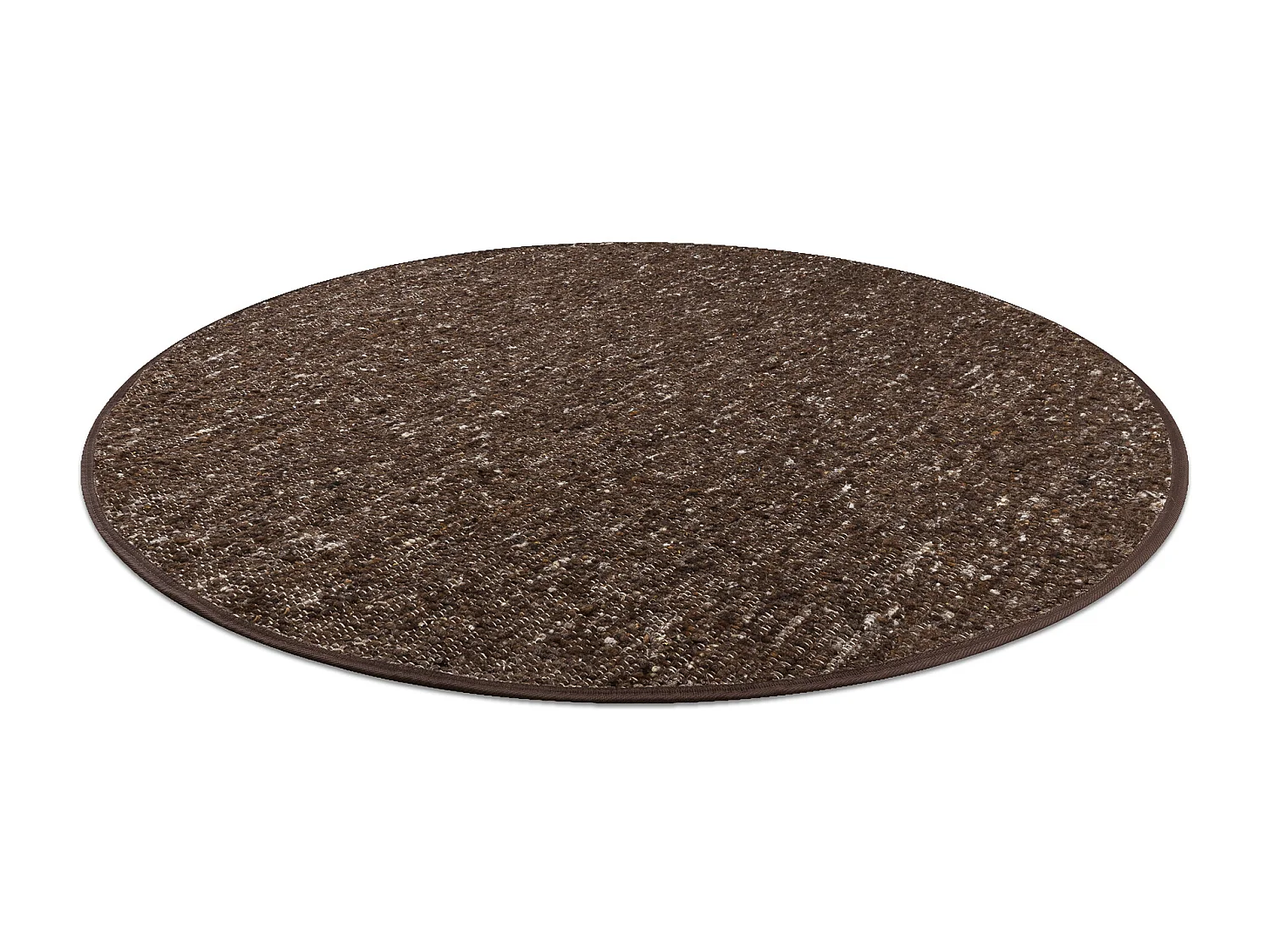 Dywan NEPAL 2100 koło tabac brązowy - wełniany, dwustronny, natural cercle 160 cm