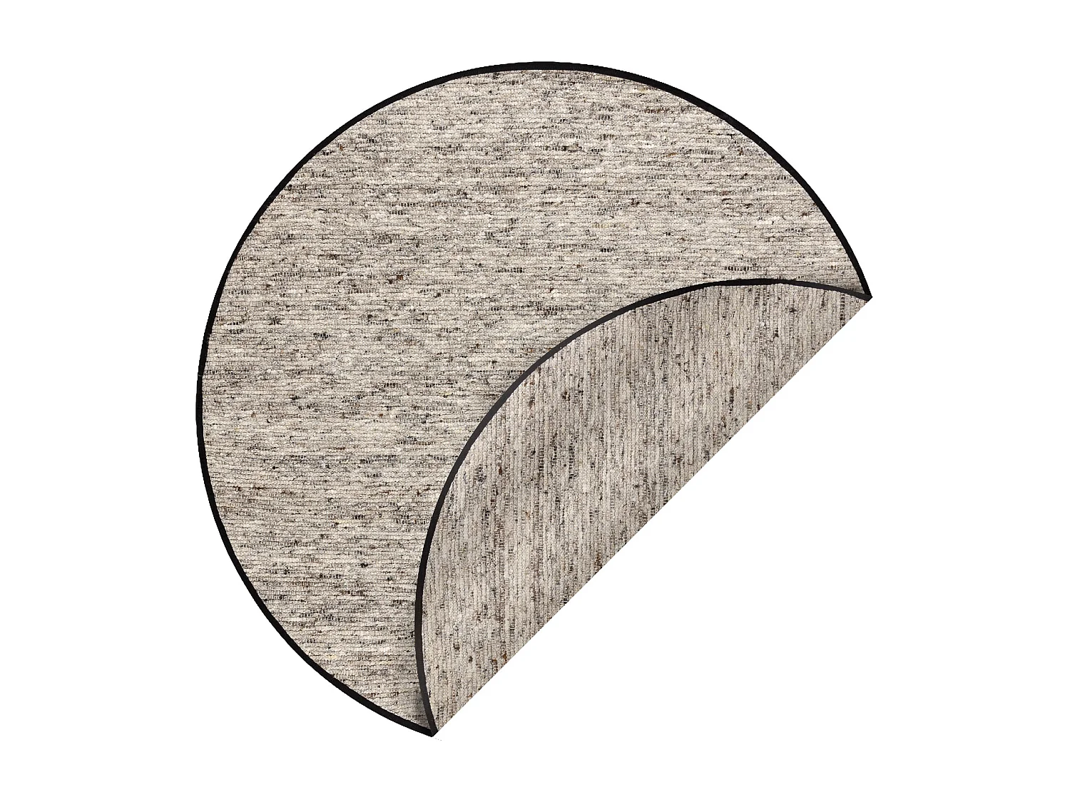 Tapis NEPAL 2100 cercle naturel grigio - laine, double face cercle 160 cm
