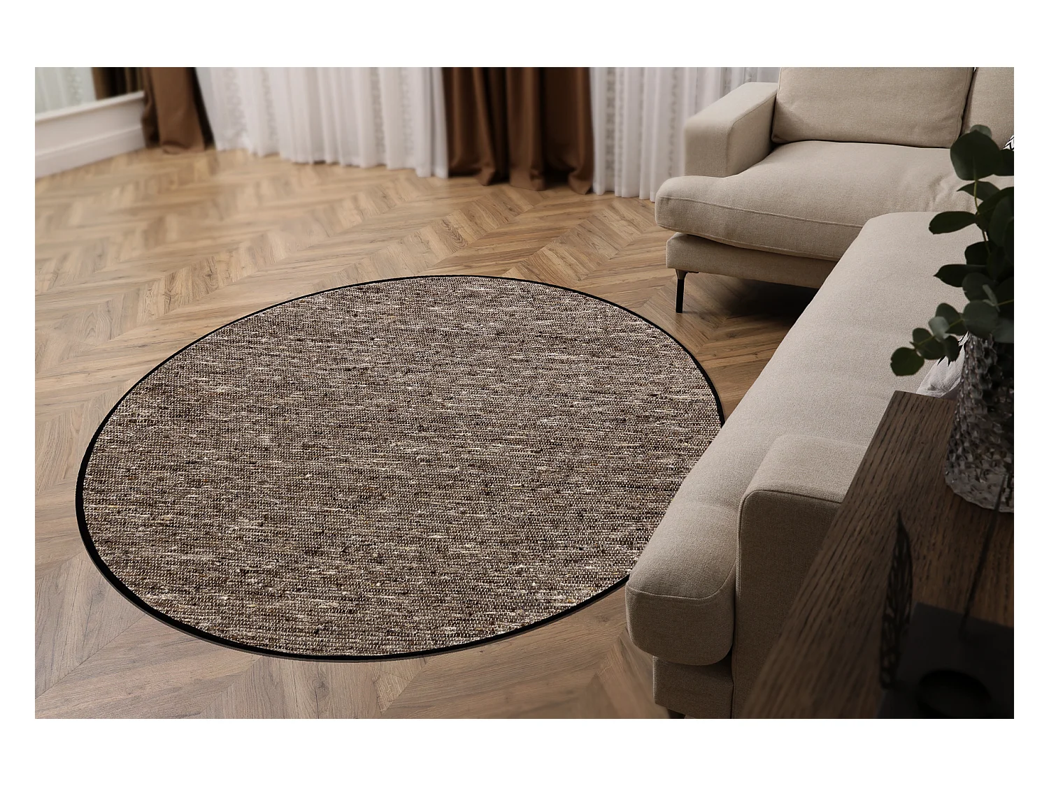NEPAL 2100 cirkel stone, grijs tapijt - wollen, dubbelzijdig cercle 100 cm